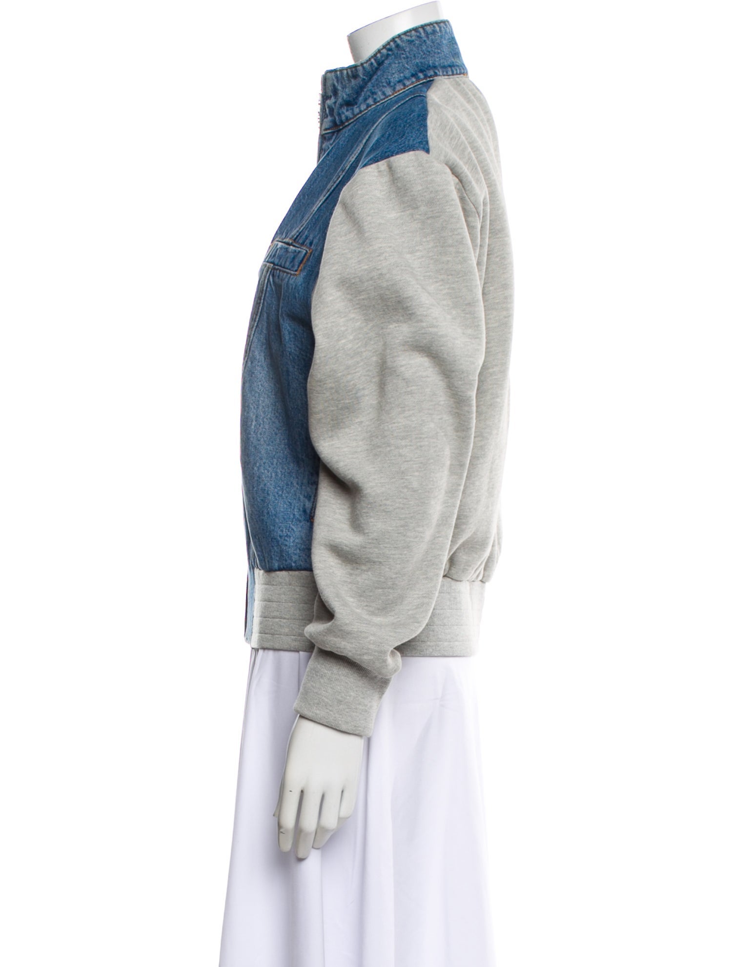 SER.O.YA Colorblock Pattern Denim Jacket