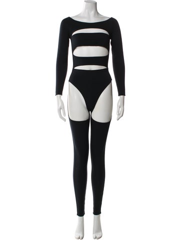 Pre-owned Ser.o.ya Scoop Neck Jumpsuit In Gray