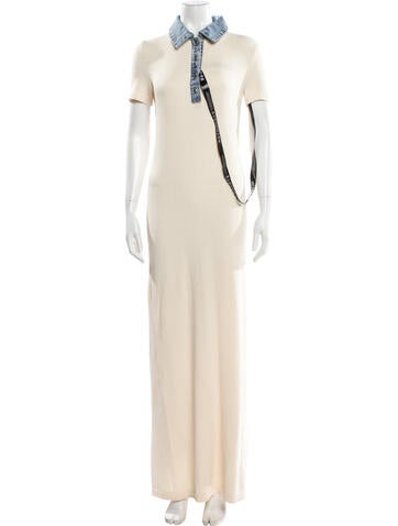Pre-owned Ser.o.ya Long Dress In Neutral