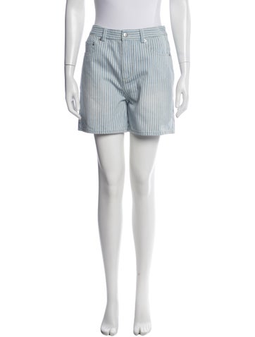 Pre-owned Ser.o.ya Striped Mini Shorts In Blue