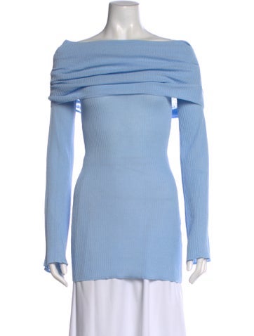 Pre-owned Ser.o.ya Cowl Neck Sweater In Blue