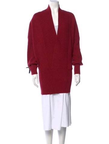 Pre-owned Ser.o.ya V-neck Sweater In Red