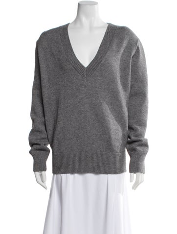 Pre-owned Ser.o.ya V-neck Sweater In Gray