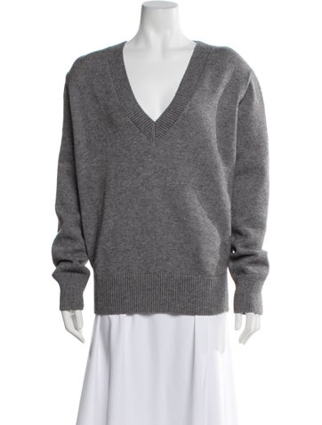 Pre-owned Ser.o.ya V-neck Sweater In Gray