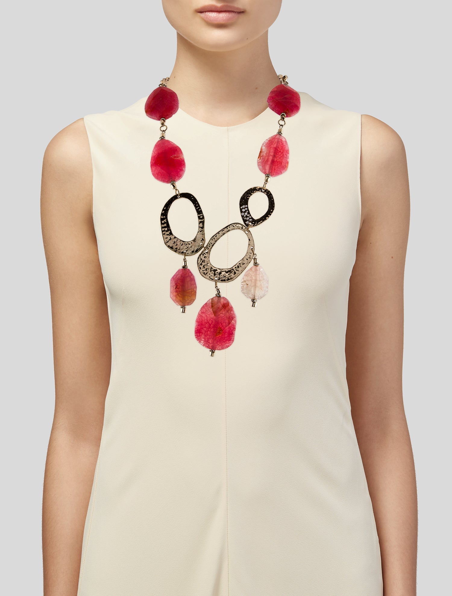 Sequin Crystal Collar Necklace