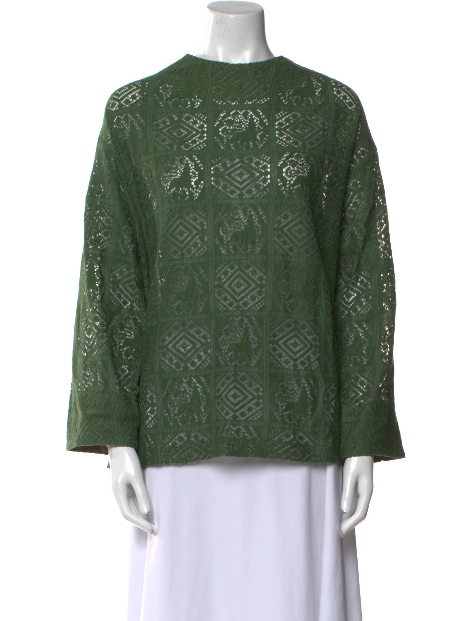 Sasquatchfabrix. Lace Pattern Crew Neck Sweatshirt w/ Tags