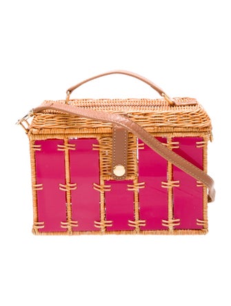 Serpui Wicker Top Handle Bag