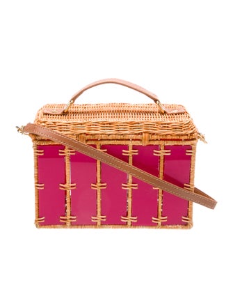 Serpui Wicker Top Handle Bag
