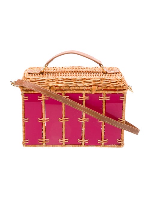 Serpui Wicker Top Handle Bag