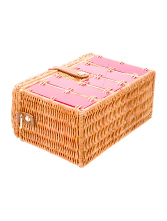 Serpui Wicker Top Handle Bag