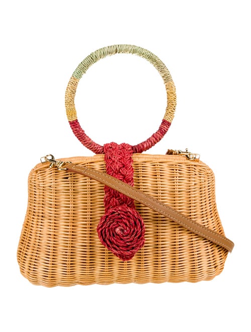 Serpui Wicker Top Handle Bag