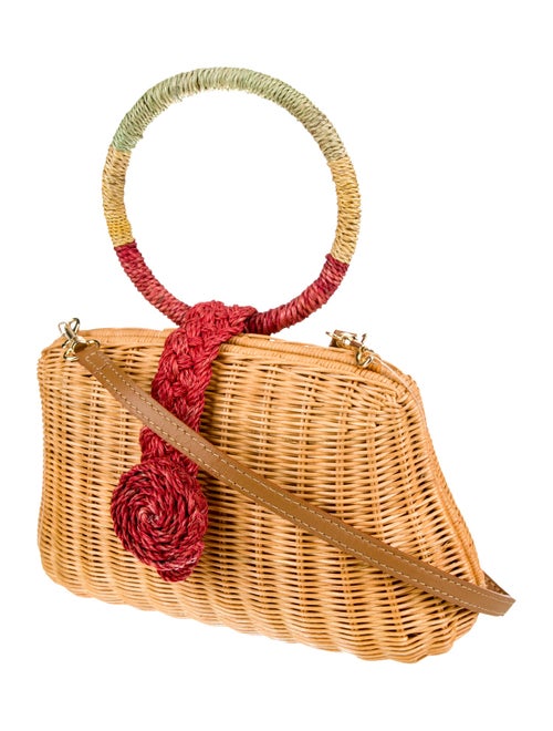 Serpui Wicker Top Handle Bag
