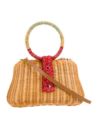 Serpui Wicker Top Handle Bag