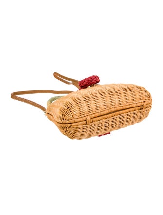 Serpui Wicker Top Handle Bag