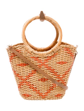Serpui Straw Top Handle Bag