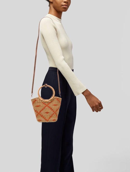 Serpui Straw Top Handle Bag