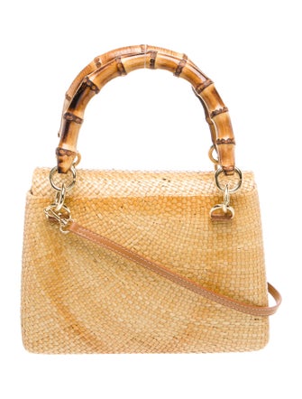 Serpui Wicker Top Handle Bag