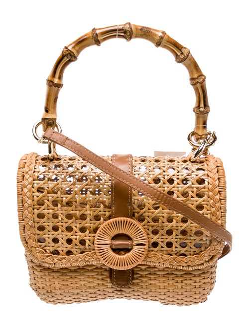 Serpui Raffia Top Handle Bag