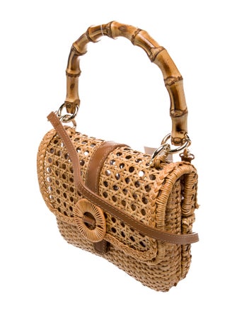 Serpui Raffia Top Handle Bag