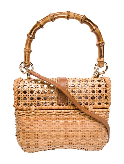 Serpui Raffia Top Handle Bag