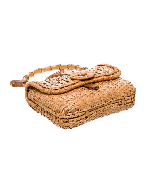 Serpui Raffia Top Handle Bag