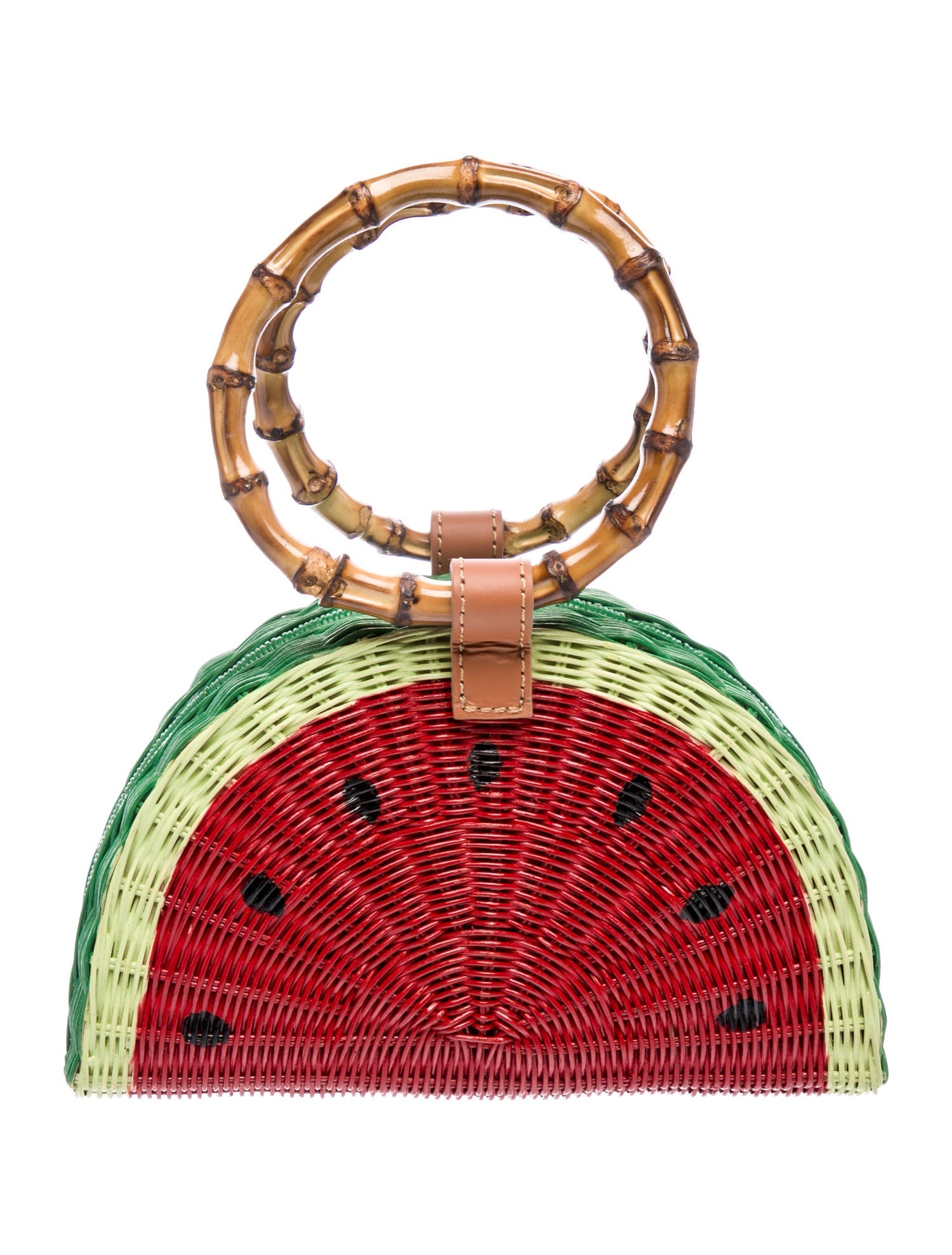 Serpui Wicker Top Handle Bag