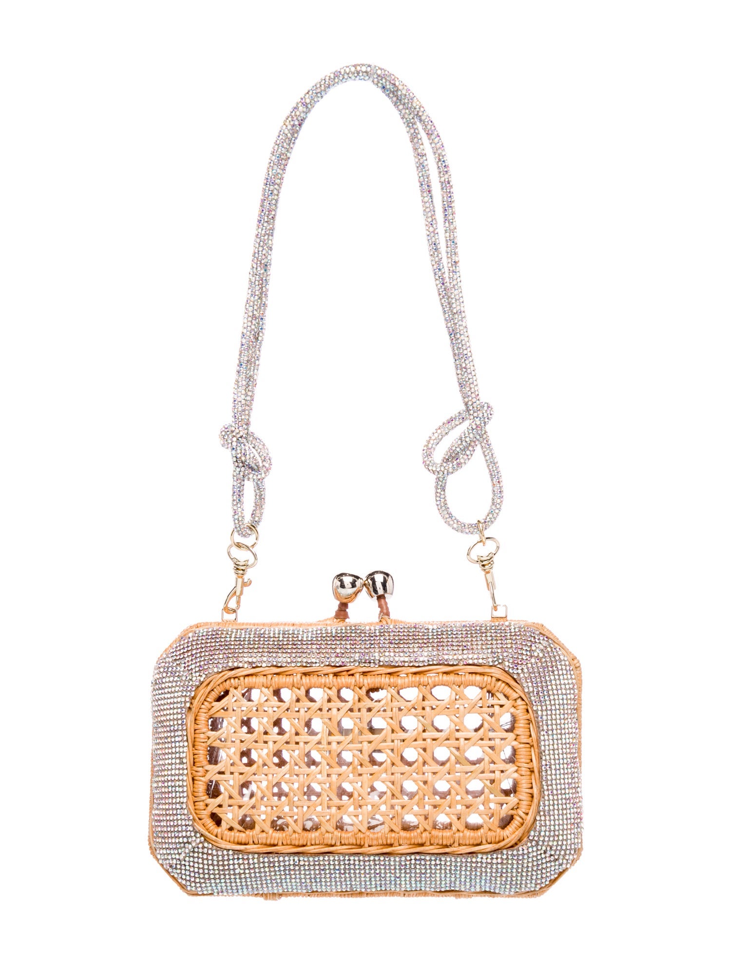 Serpui Rattan Minaudière w/ Tags