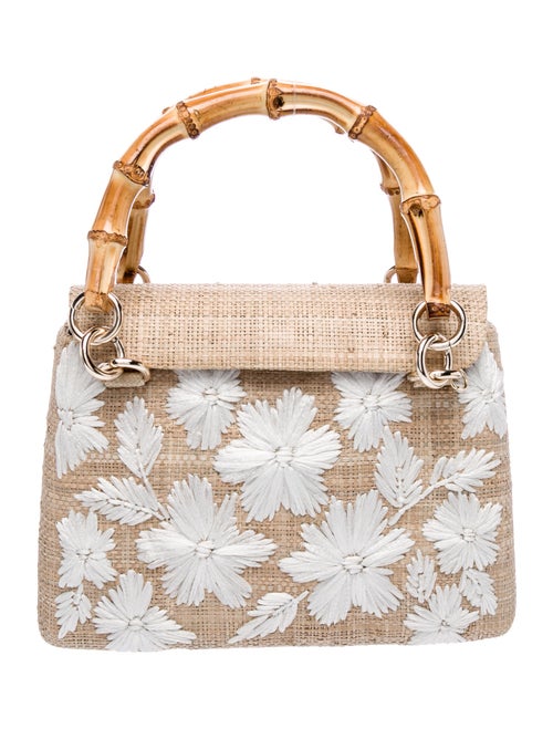 Serpui Raffia Top Handle Bag