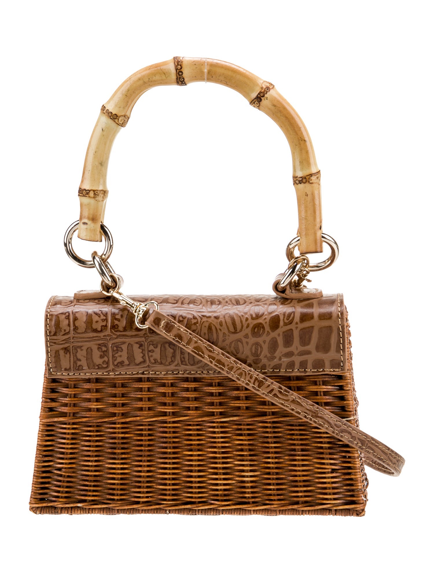 Serpui Wicker Top Handle Bag