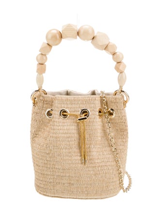 Serpui Raffia Bucket Bag