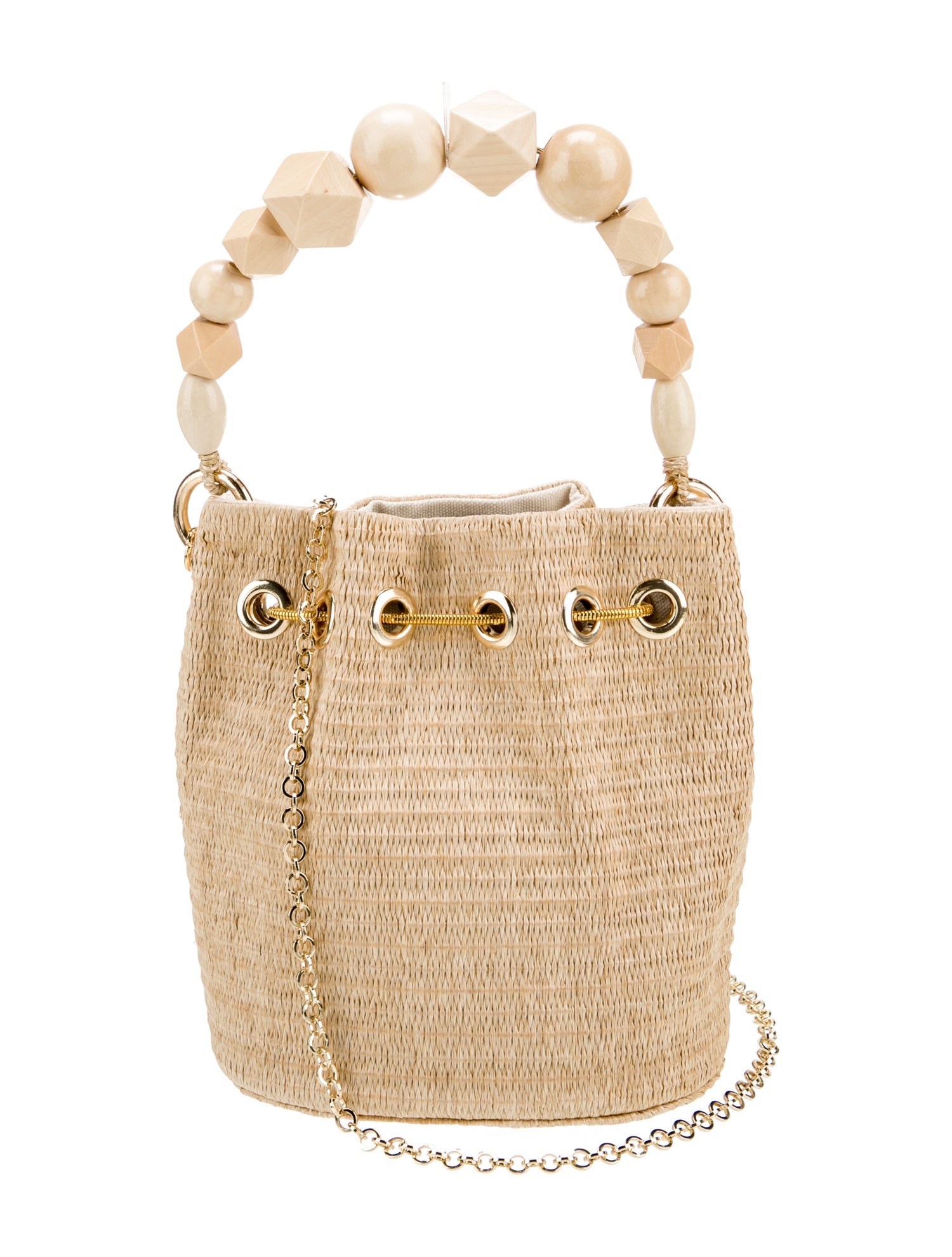 Serpui Raffia Bucket Bag