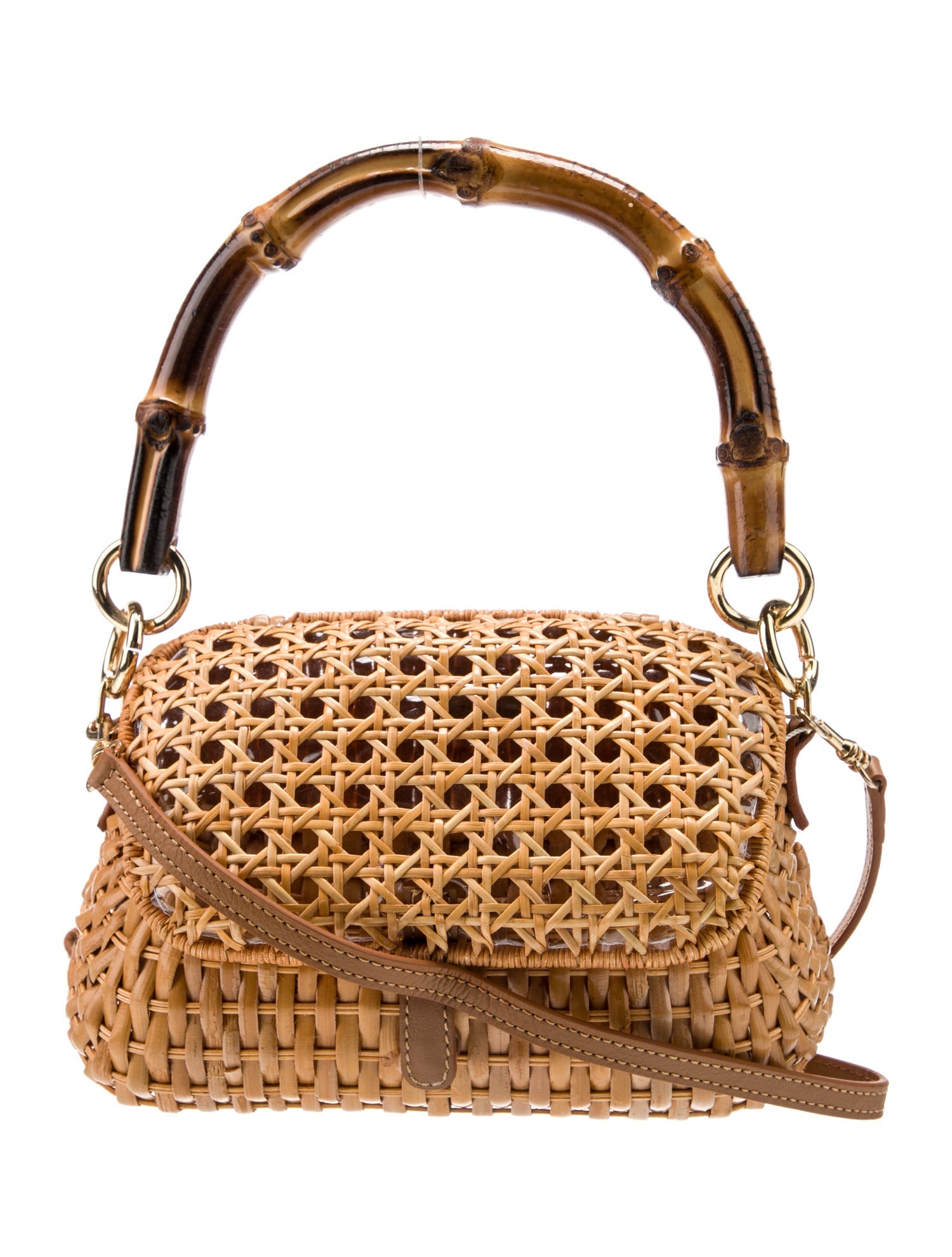 Serpui Wicker Top Handle Bag