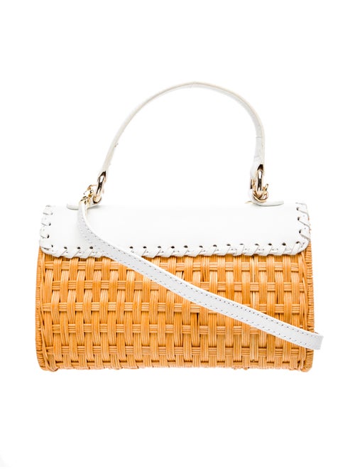 Serpui Raffia Top Handle Bag