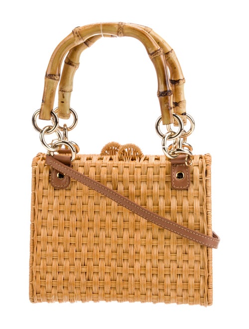 Serpui Raffia Top Handle Bag