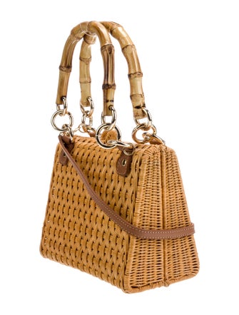 Serpui Raffia Top Handle Bag