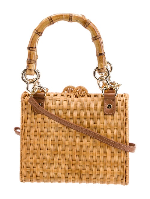 Serpui Raffia Top Handle Bag