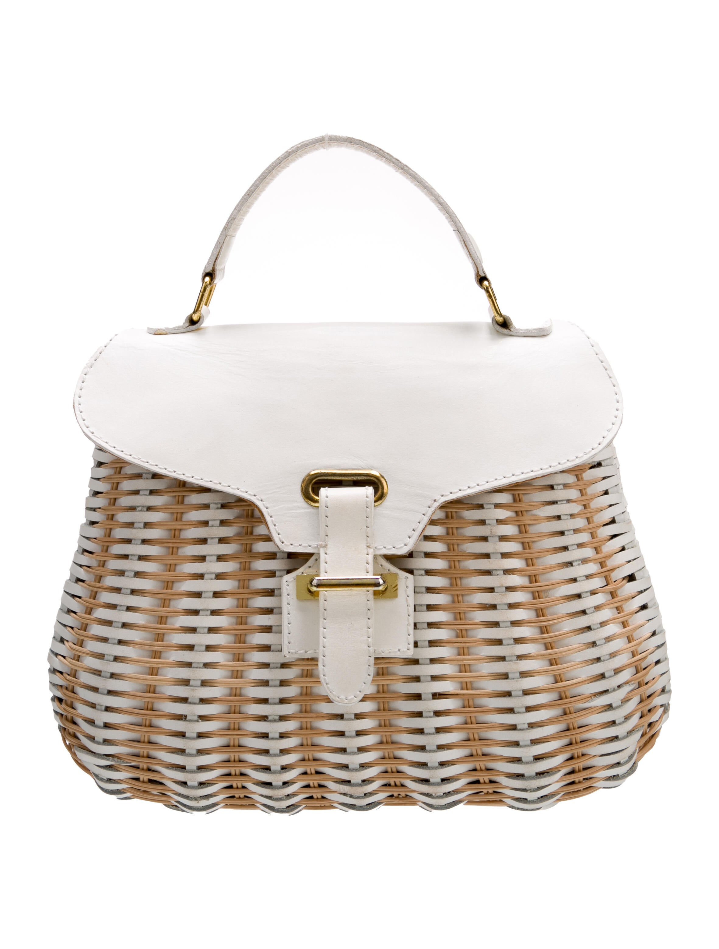 Serpui Wicker Top Handle Bag