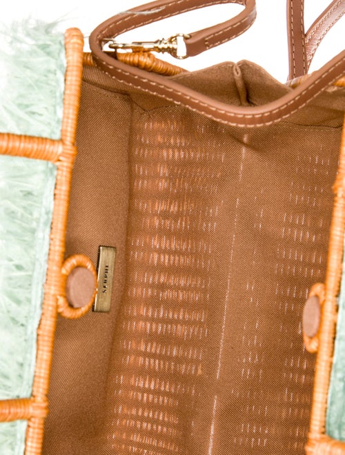 Serpui Rattan Top Handle Bag