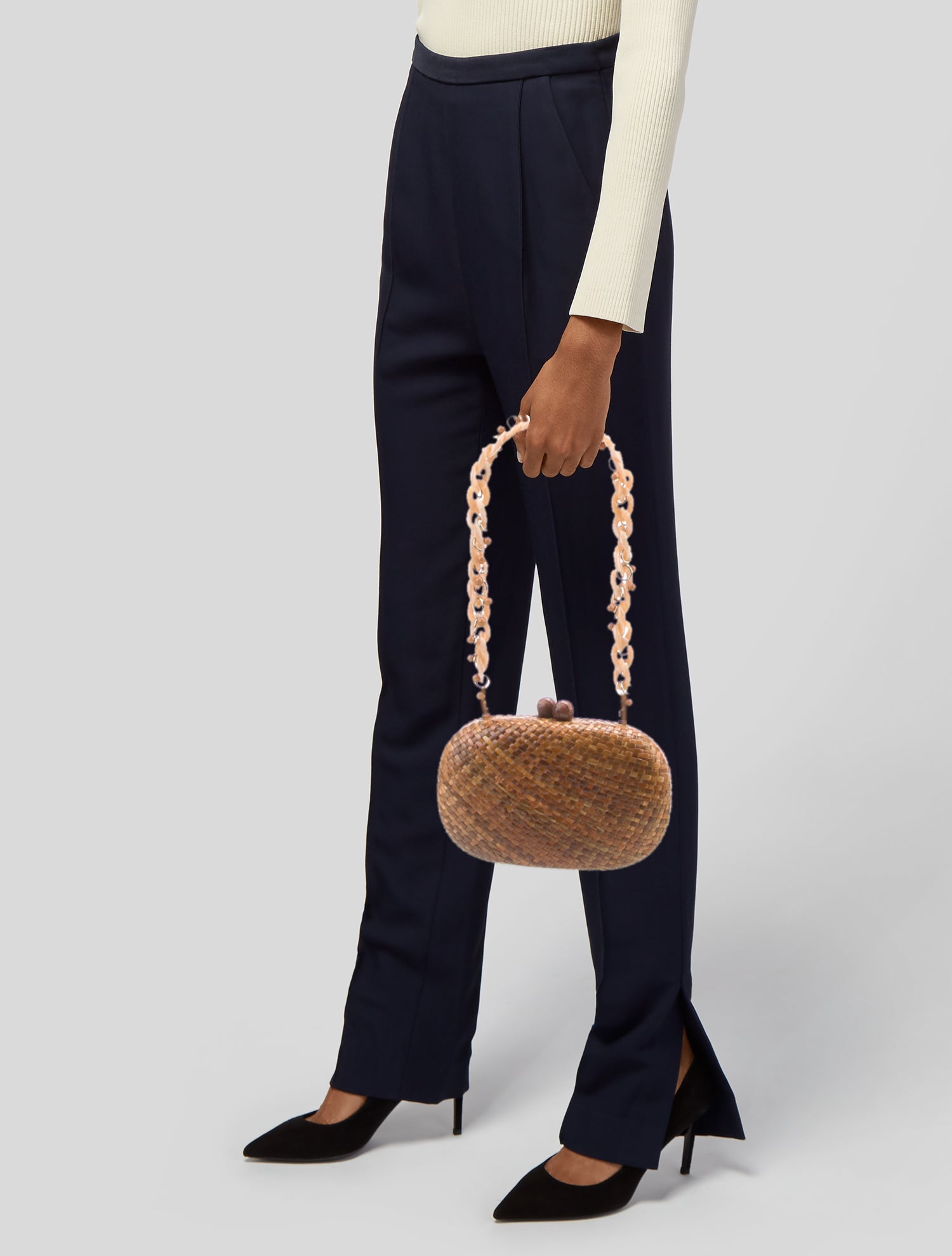 Serpui Straw Shoulder Bag