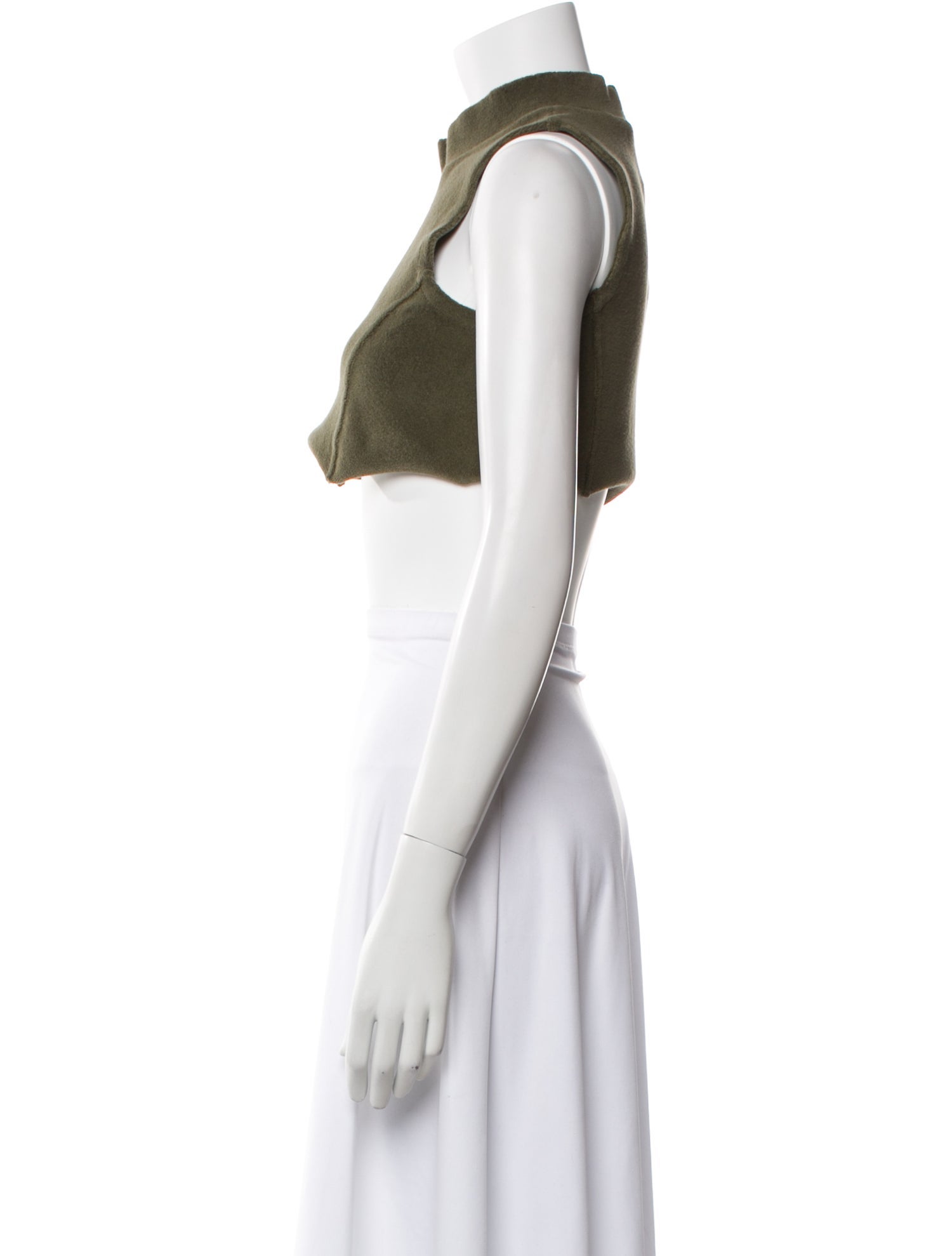 Season Terry Cloth Mock Neck Crop Top