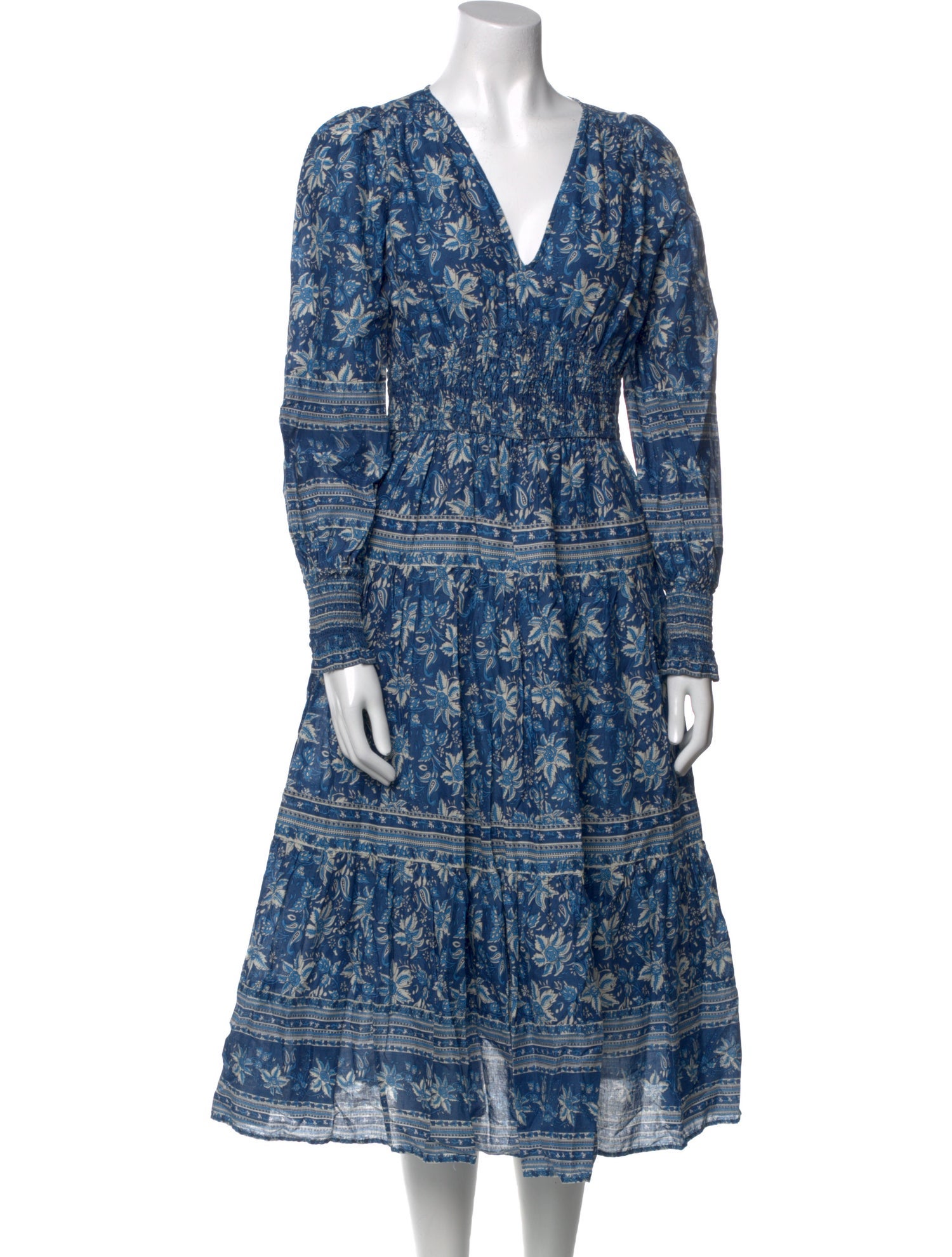 Sézane x Sea New York Paisley Print Midi Length Dress