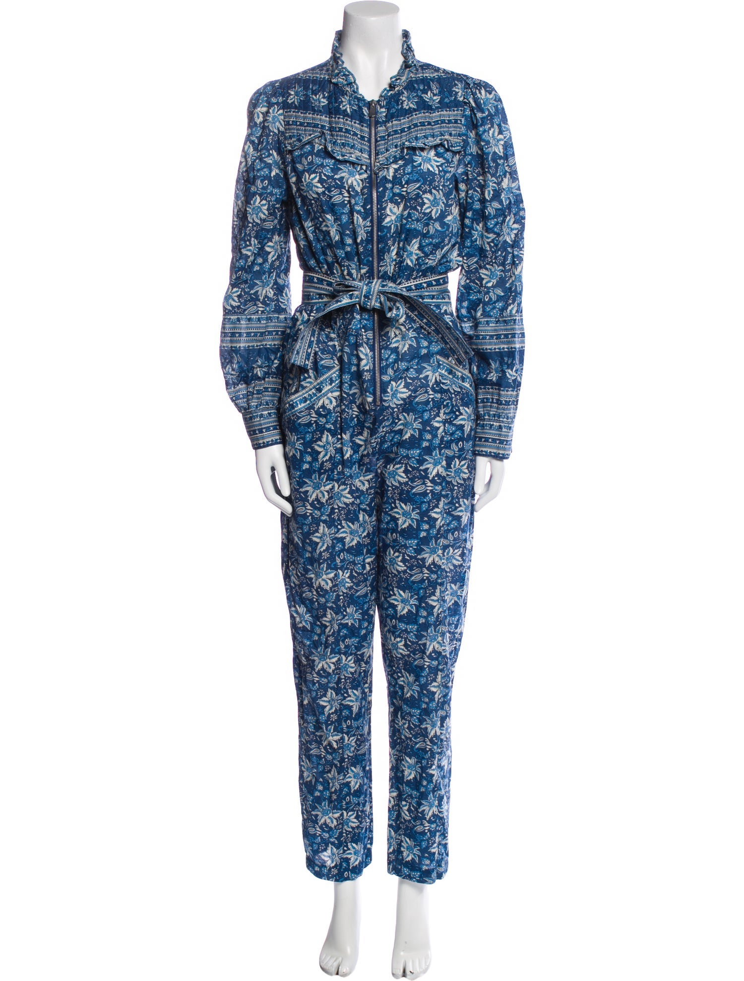 Sézane x Sea New York Floral Print V-Neck Jumpsuit