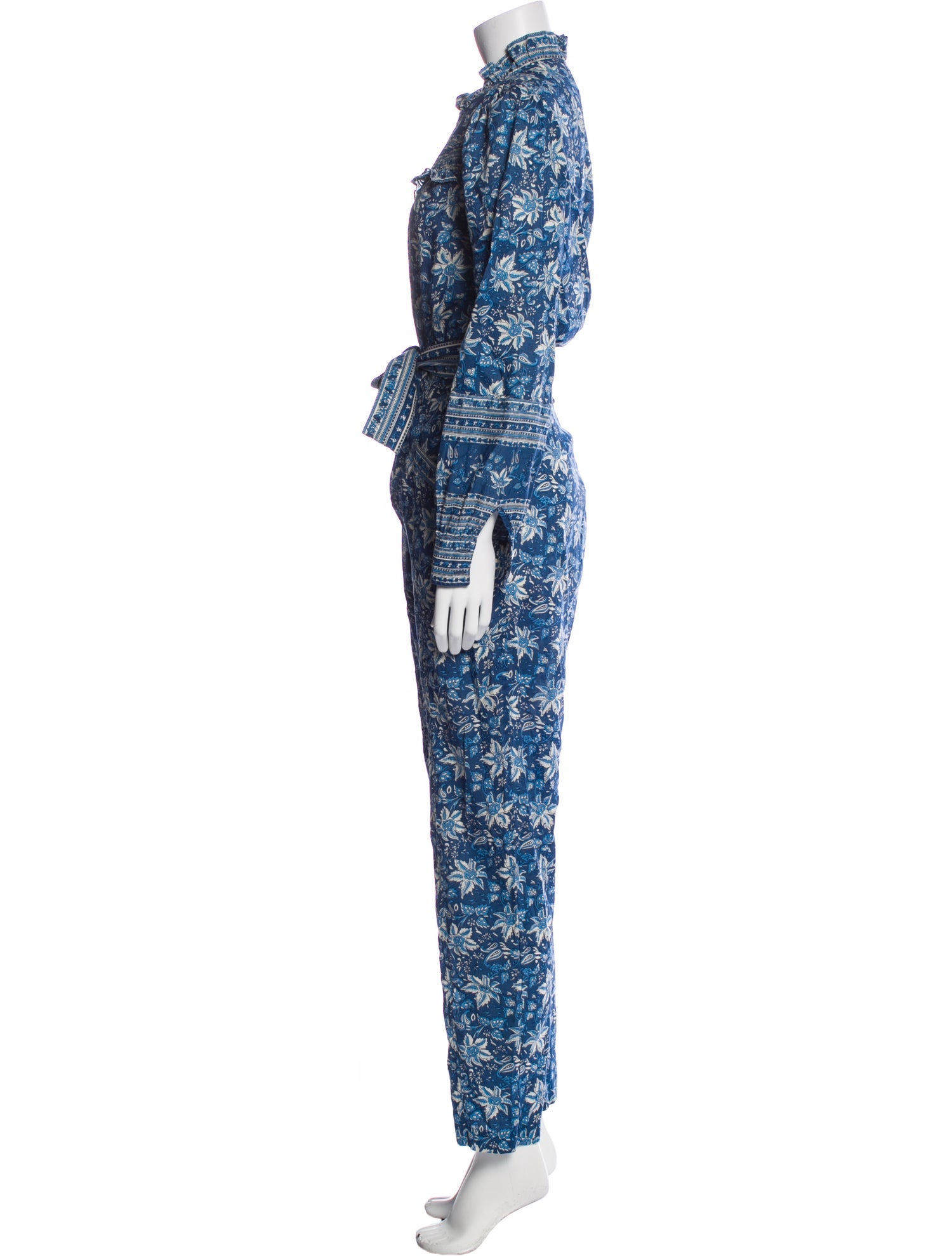 Sézane x Sea New York Floral Print V-Neck Jumpsuit