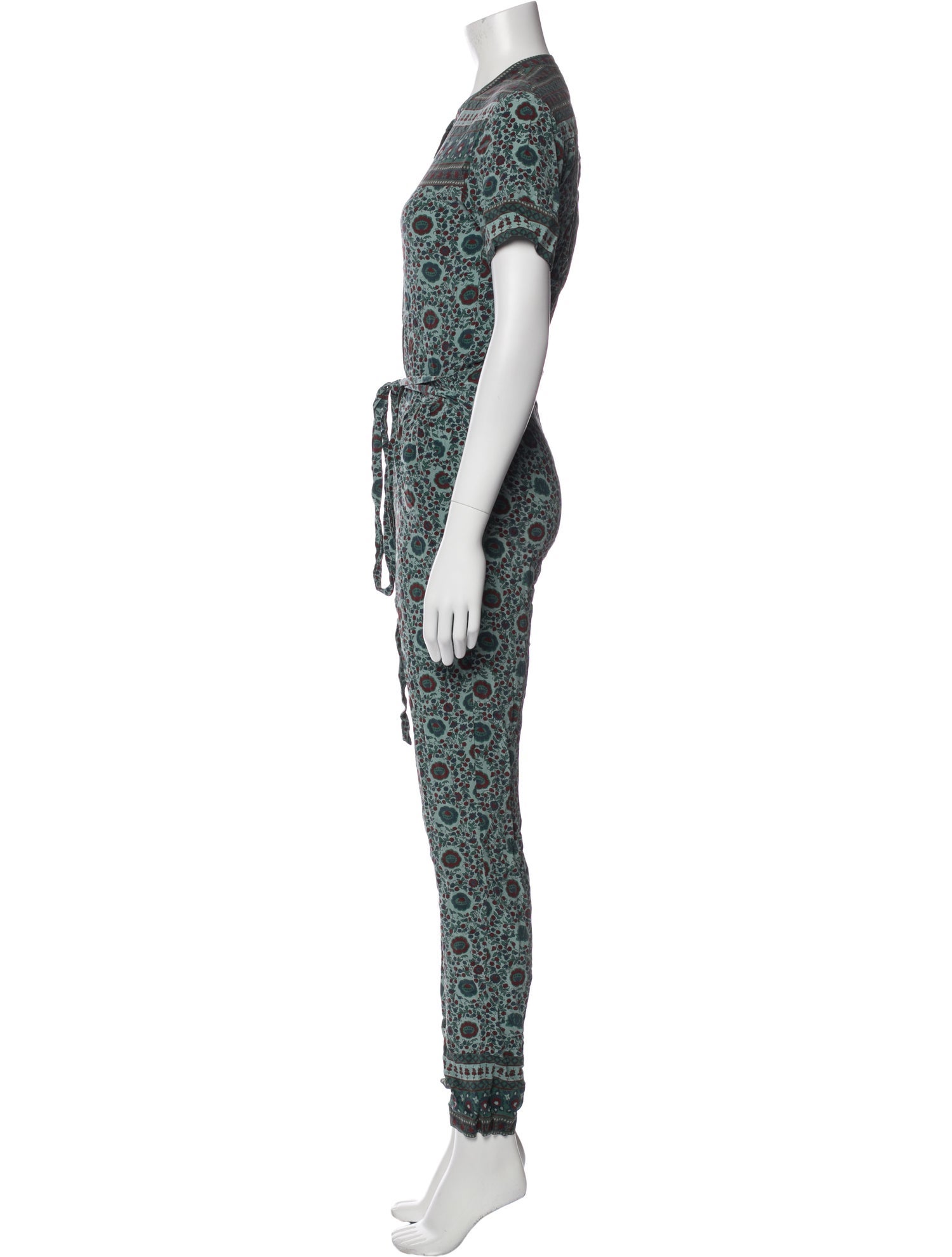 Sézane x Sea New York Silk Floral Print Jumpsuit