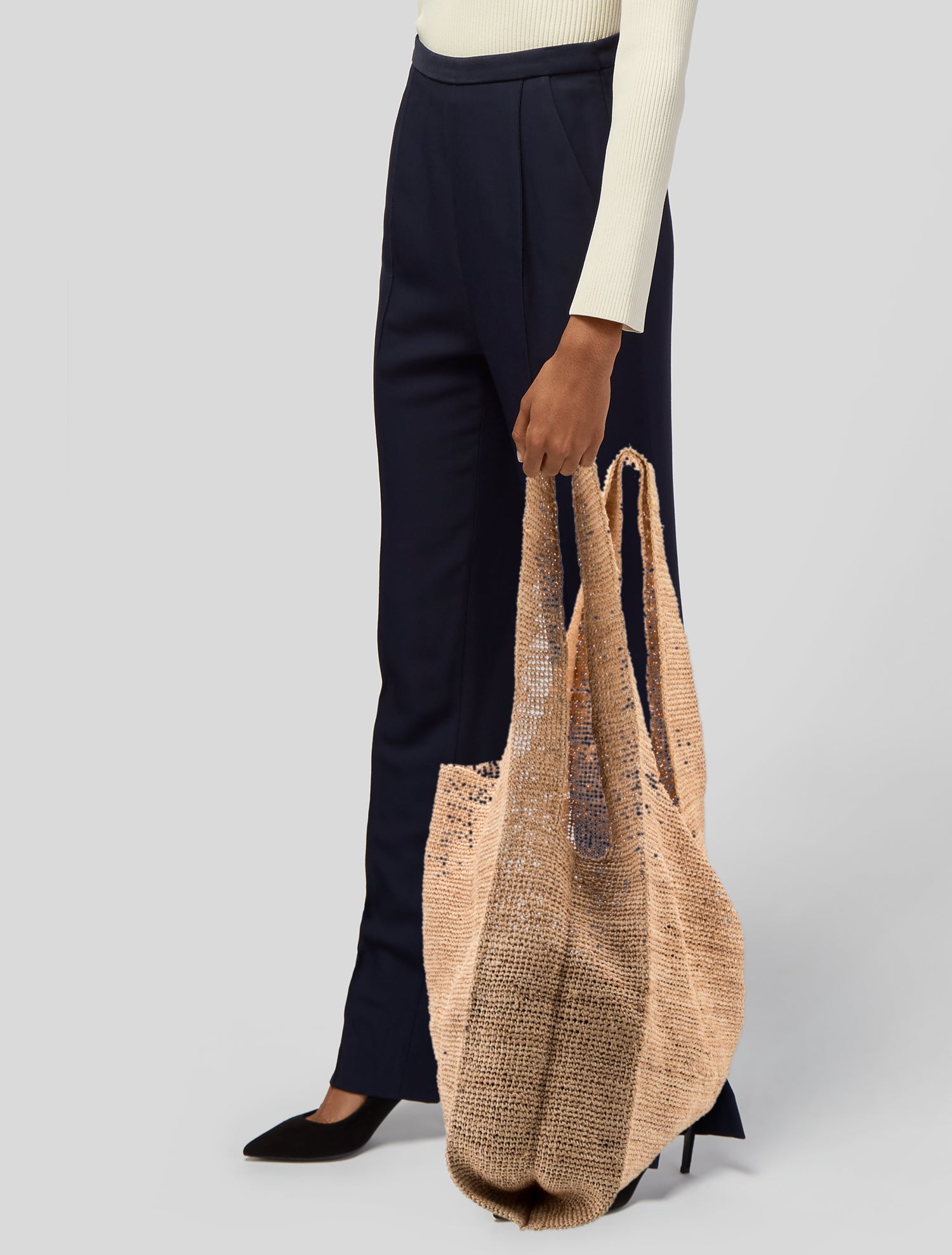 New seya. / seya MINI RAFFIA BAG