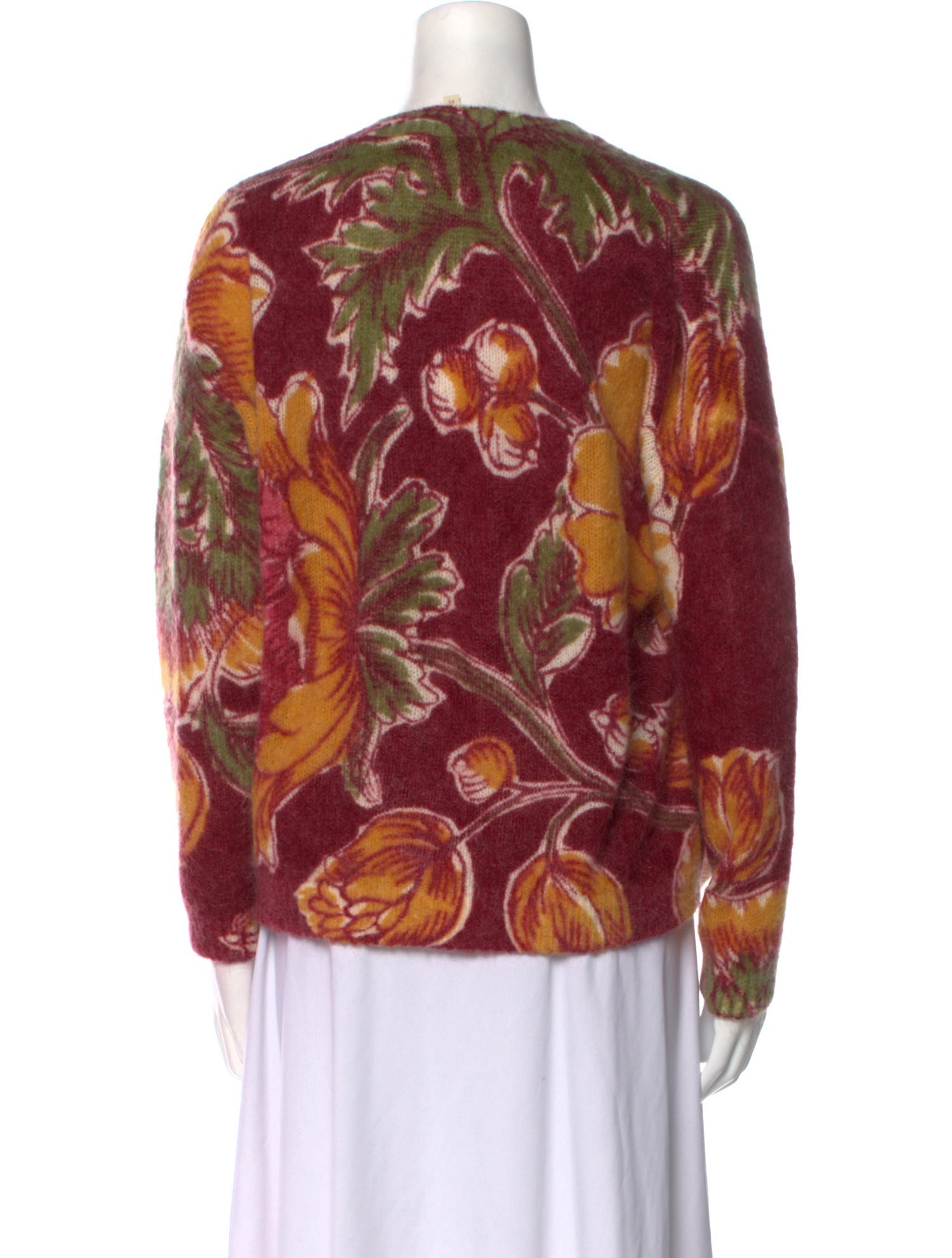 Sezane x Inoui Editions Floral Print Crew Neck Sweater