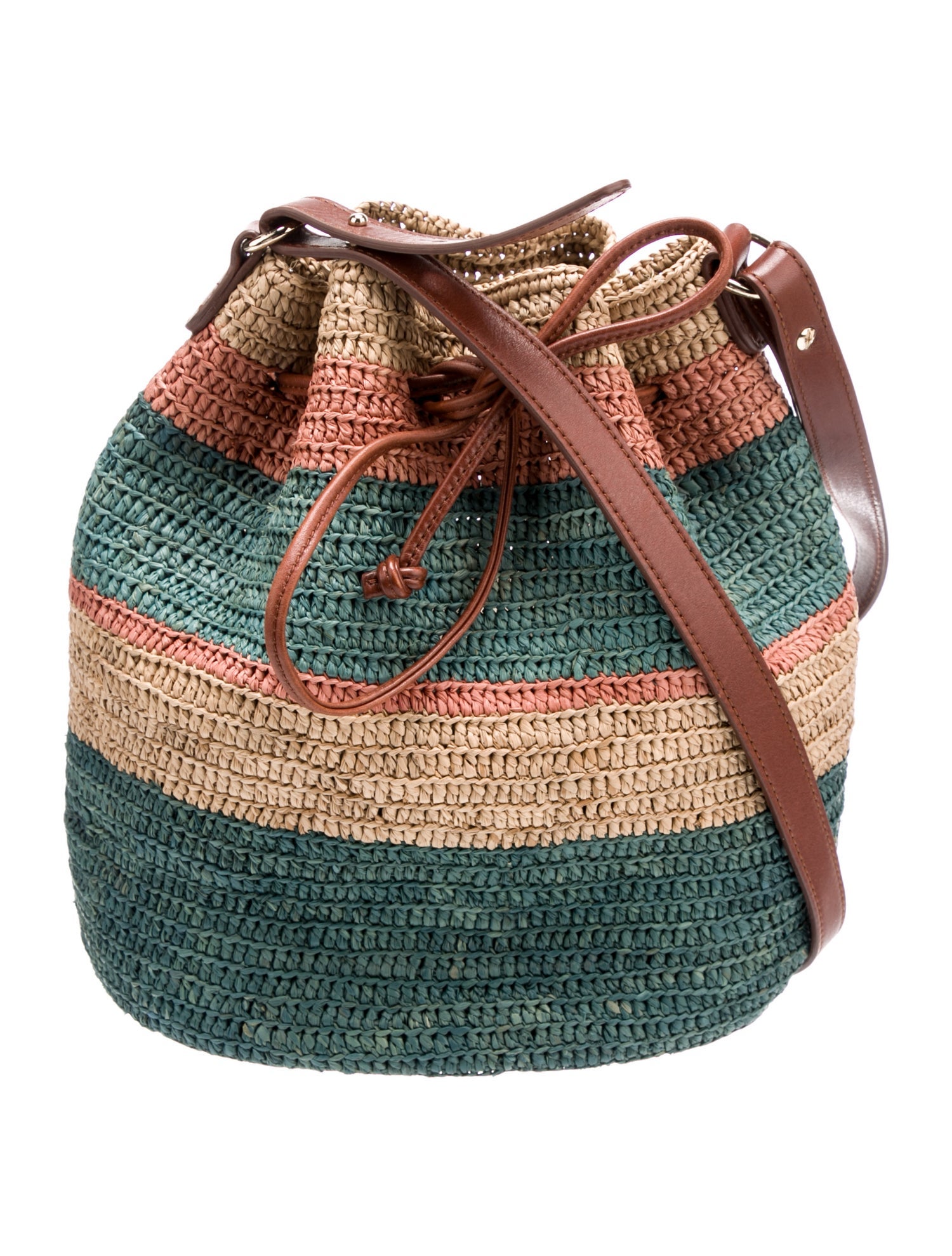 Sézane Straw Bucket Bag Neutrals Bucket Bags, Handbags WSEZA32522