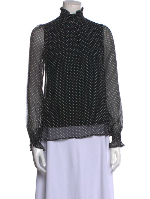 Sézane Silk Polka Dot Print Blouse