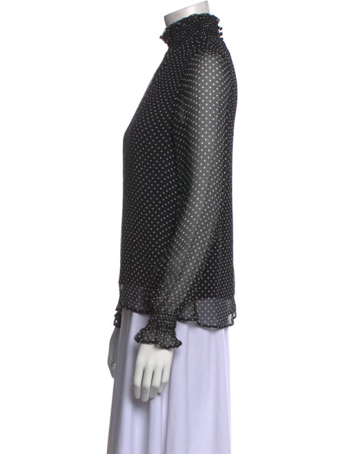 Sézane Silk Polka Dot Print Blouse