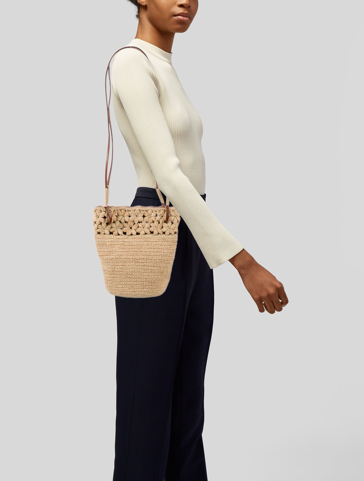 Sézane Straw Bucket Bag Neutrals Bucket Bags, Handbags WSEZA32522